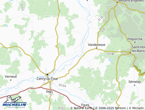 MICHELIN-Landkarte Isenay - ViaMichelin
