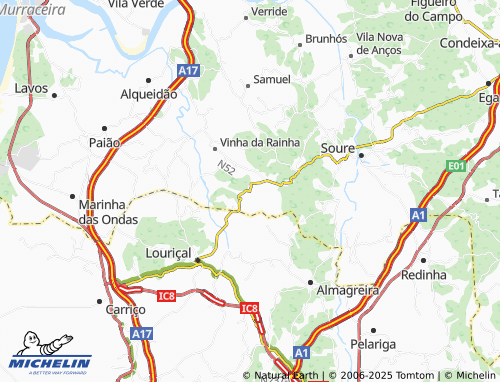 Mapa MICHELIN Vale das Pedras - ViaMichelin