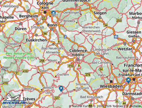 MICHELIN Neuwied map - ViaMichelin