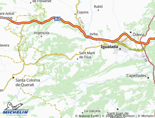 Carte MICHELIN Sant Martí de Tous - ViaMichelin