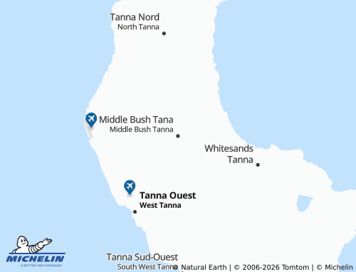 Mappa MICHELIN Middle Bush Tanna - ViaMichelin