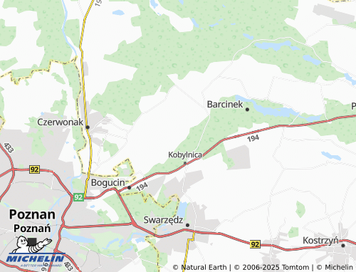 MICHELIN Wierzenica map - ViaMichelin