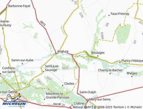 Carte MICHELIN Granges-sur-Aube - ViaMichelin