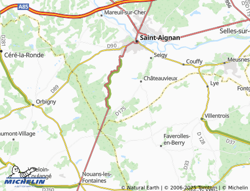 Carte MICHELIN La Riffaudière - ViaMichelin