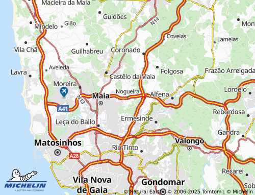 MICHELIN Nogueira map - ViaMichelin