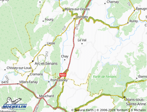 Carte MICHELIN Paroy - ViaMichelin