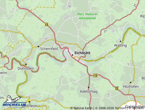 Kaart MICHELIN Eichstätt - ViaMichelin