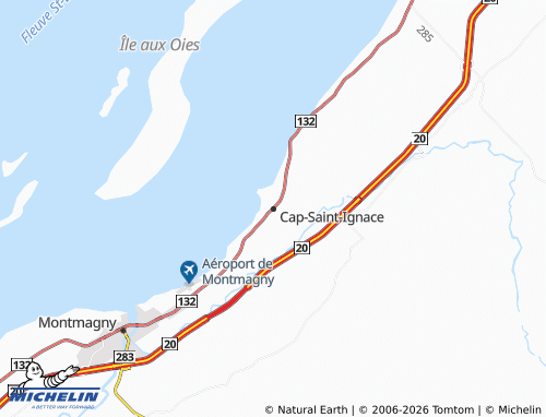 Carte MICHELIN Cap-Saint-Ignace - ViaMichelin