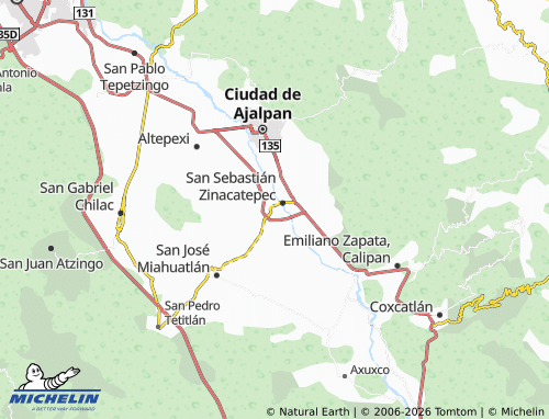 MICHELIN Zentlapatl map - ViaMichelin