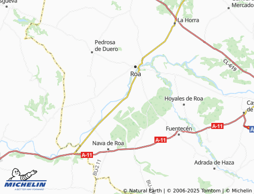MICHELIN La Cueva de Roa map - ViaMichelin