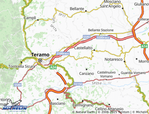 MICHELIN Poggio San Vittorino map - ViaMichelin
