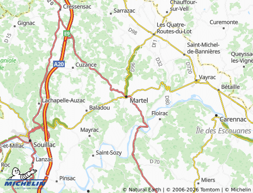 Mappa MICHELIN Martel - ViaMichelin