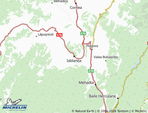 Mappa MICHELIN Iablanița - ViaMichelin