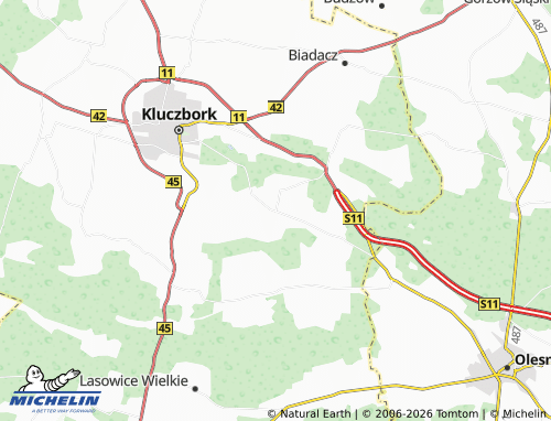 MICHELIN Chocianowice map - ViaMichelin