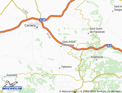 MICHELIN-Landkarte Sant Antolí i Vilanova - ViaMichelin