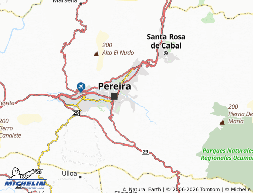 Carte MICHELIN Brisas del Otún - ViaMichelin