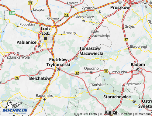 Carte MICHELIN Tomaszowski - ViaMichelin