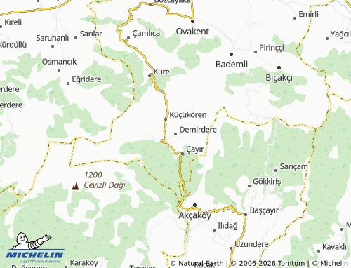 MICHELIN Demirdere map - ViaMichelin