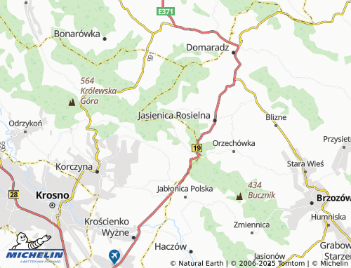 MICHELIN Wola Komborska map - ViaMichelin