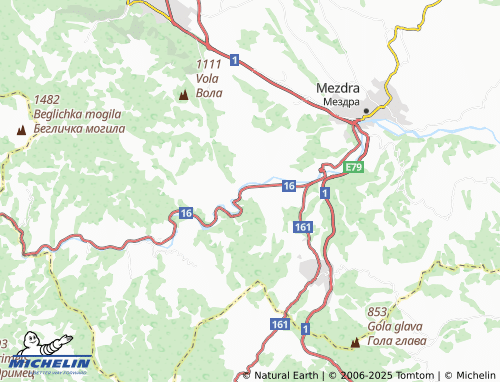 MICHELIN Lyutibrod map - ViaMichelin