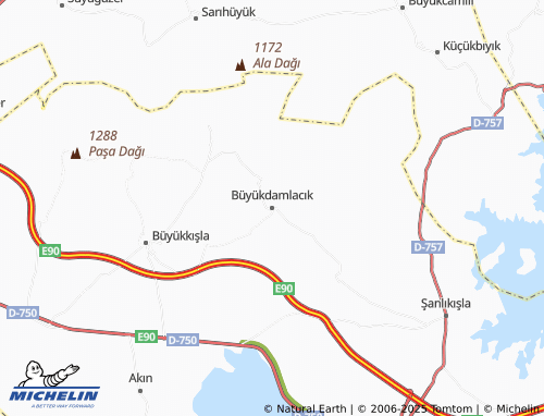 MICHELIN Büyükdamlacık map - ViaMichelin