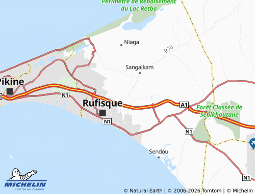 MICHELIN Ndiaye Lo map - ViaMichelin