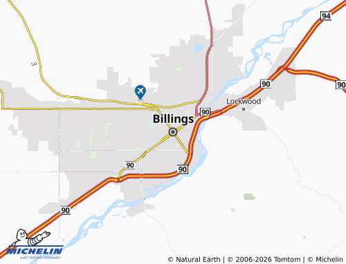 Mappa MICHELIN Billings - ViaMichelin