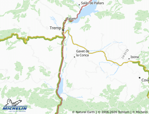 Mappa MICHELIN Gavet de la Conca - ViaMichelin