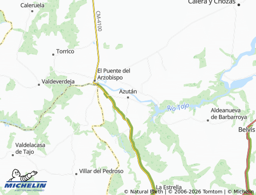 MICHELIN Azután map - ViaMichelin