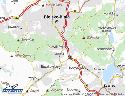 MICHELIN Bystra map - ViaMichelin
