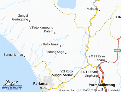 MICHELIN V Koto Timur map - ViaMichelin