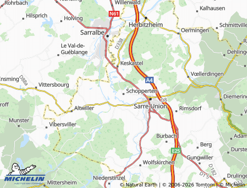 Mapa MICHELIN Schopperten - ViaMichelin