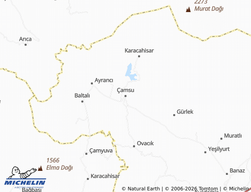 MICHELIN Çamsu map - ViaMichelin