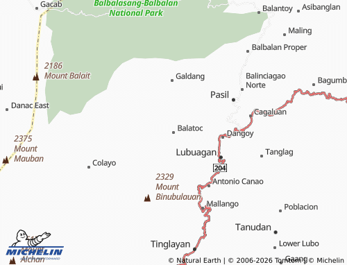 MICHELIN Balatoc map - ViaMichelin