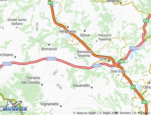 Carte MICHELIN Bassano in Teverina - ViaMichelin