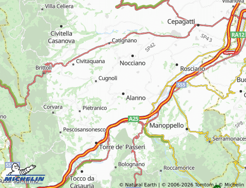 Mapa MICHELIN Alanno - ViaMichelin