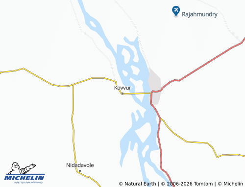 Mappa MICHELIN Kovvur - ViaMichelin