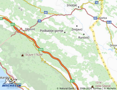 MICHELIN Krstatice map - ViaMichelin