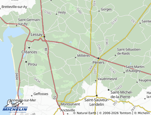 MICHELIN Millières map - ViaMichelin
