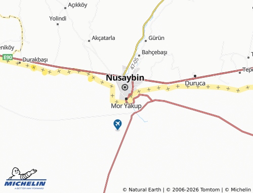 MICHELIN Yenituran map - ViaMichelin