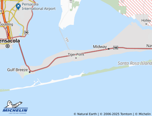 MICHELIN Tiger Point map - ViaMichelin