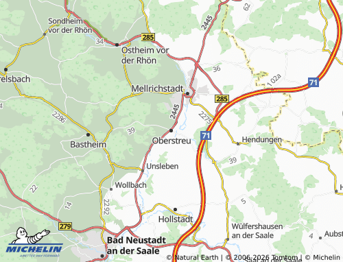Mappa MICHELIN Oberstreu - ViaMichelin