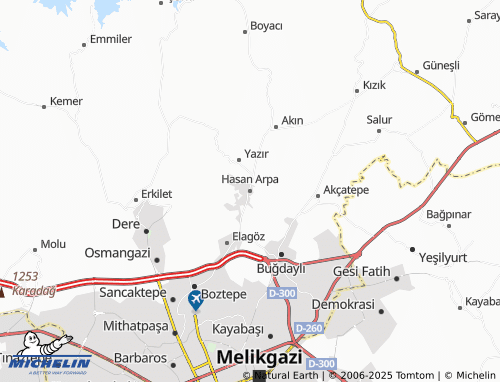 MICHELIN Hasan Arpa map - ViaMichelin