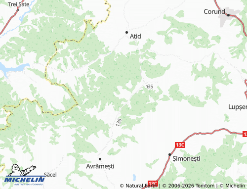 Mappa MICHELIN Laz-Firtănuș - ViaMichelin