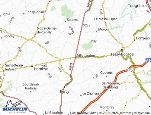 MICHELIN Villebaudon map - ViaMichelin
