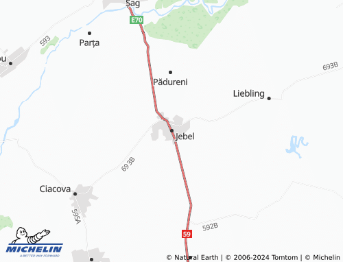 MICHELIN Jebel map - ViaMichelin