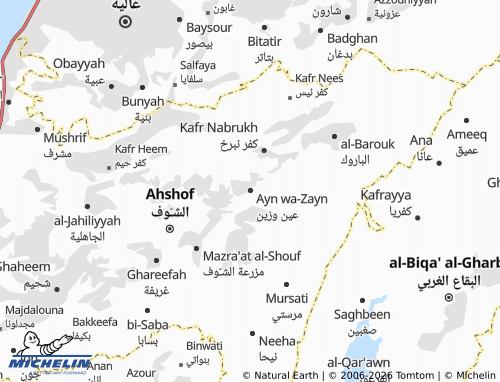 Mapa MICHELIN Ayn wa-Zayn - ViaMichelin