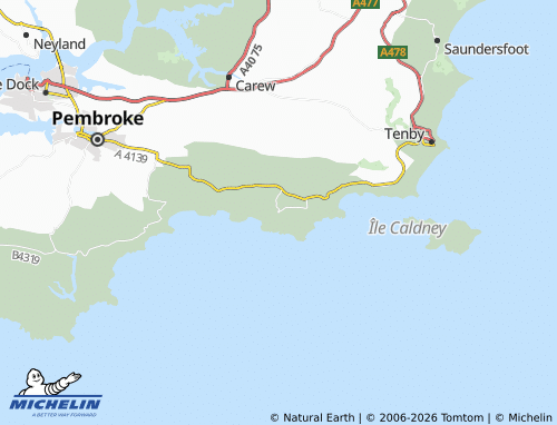 Mappa MICHELIN Manorbier - ViaMichelin