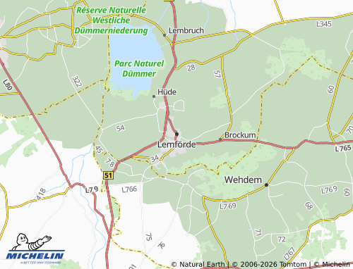 MICHELIN Lemförde map - ViaMichelin