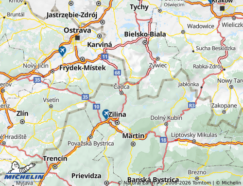 Mappa MICHELIN Čadca - ViaMichelin
